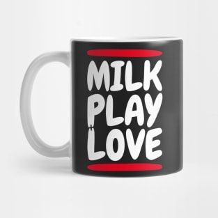 milk play love black Mug